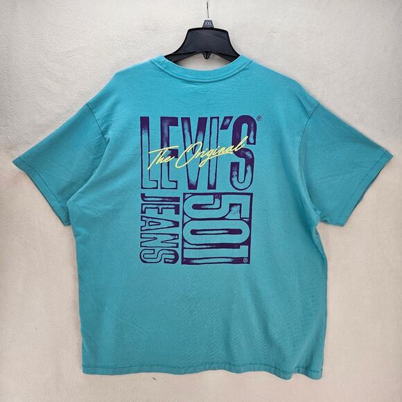 LEVI'S 501 VINTAGE STYLE WOMEN'S XLARGE RELAXED FIT BLUE BUTTON YOUR FLY Y2K - Picture 7 of 7